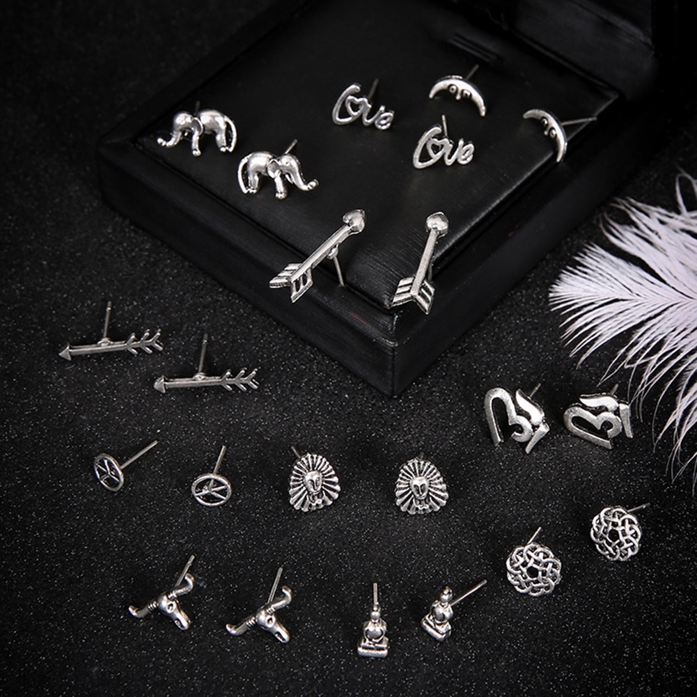 Set 11 Khuyên Tai Phong Cách Cổ Điển Cá Tính Dành Cho Nữ