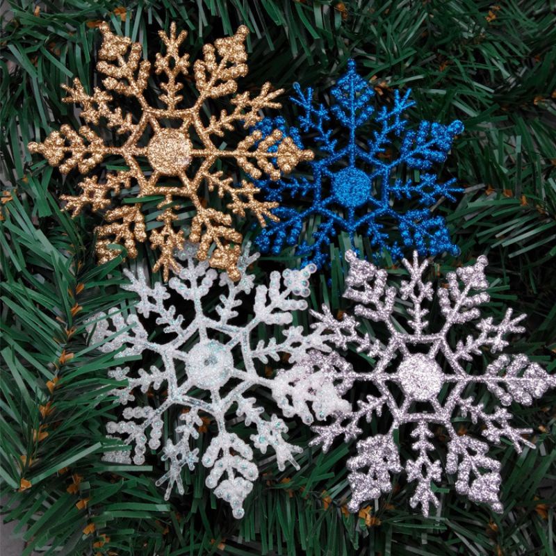 Set 3 Bông tuyết trang trí cây thông noel size 10cm
