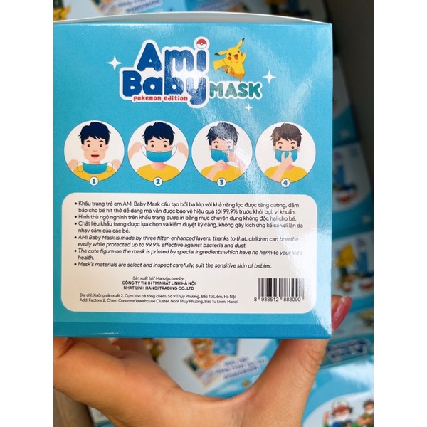 Khẩu trang trẻ em Ami hàng chính hãng
