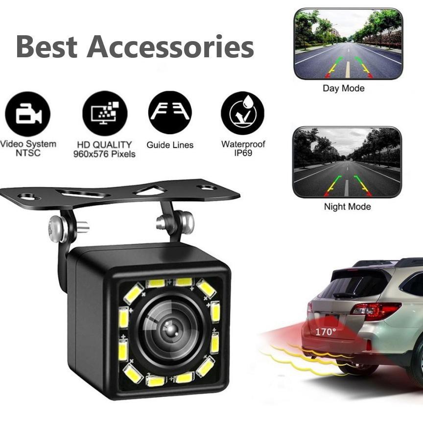 Camera lùi xe hơi 12 bóng LED CCD QM-01 8.8 | BigBuy360 - bigbuy360.vn