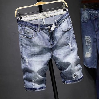Quần short jean nam co giãn quần ngắn nam jean rách xước mẫu mới