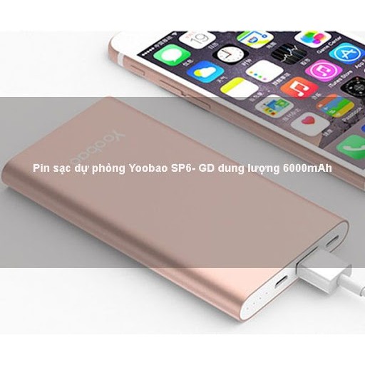 Sạc dự phòng Yoobao SP6 6000mAh nhiều màu sắc