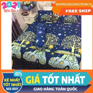 Chăn ga gối tặng 1 vỏ gối ôm set 5 món hình ô tô m6/m8