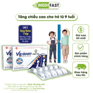 VIPTEEN - hỗ trợ tăng chiều cao cho trẻ từ 9 tuổi, dậy thì, tháp bé, bổ sung canxi D3 - Chính hãng Có tem tích điểm