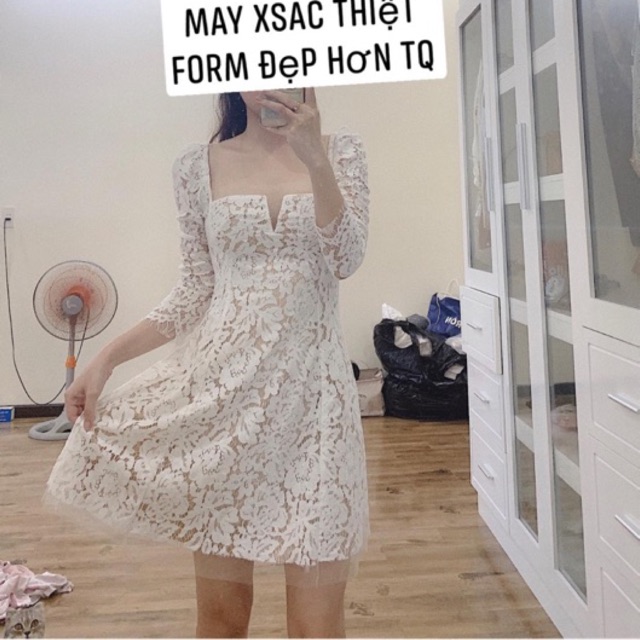 Đầm ren trắng