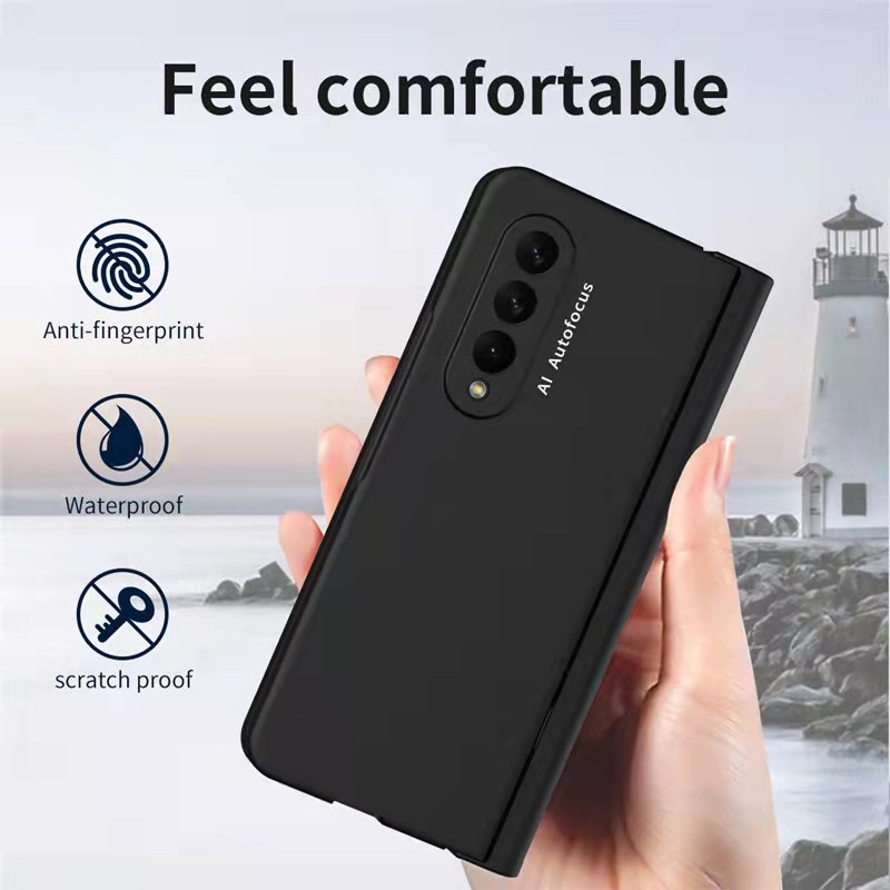 Bao Da Điện Thoại Kèm Ngăn Đựng Bút Cho Samsung Galaxy Z Fold 5 Z Fold 4 Fold 3
