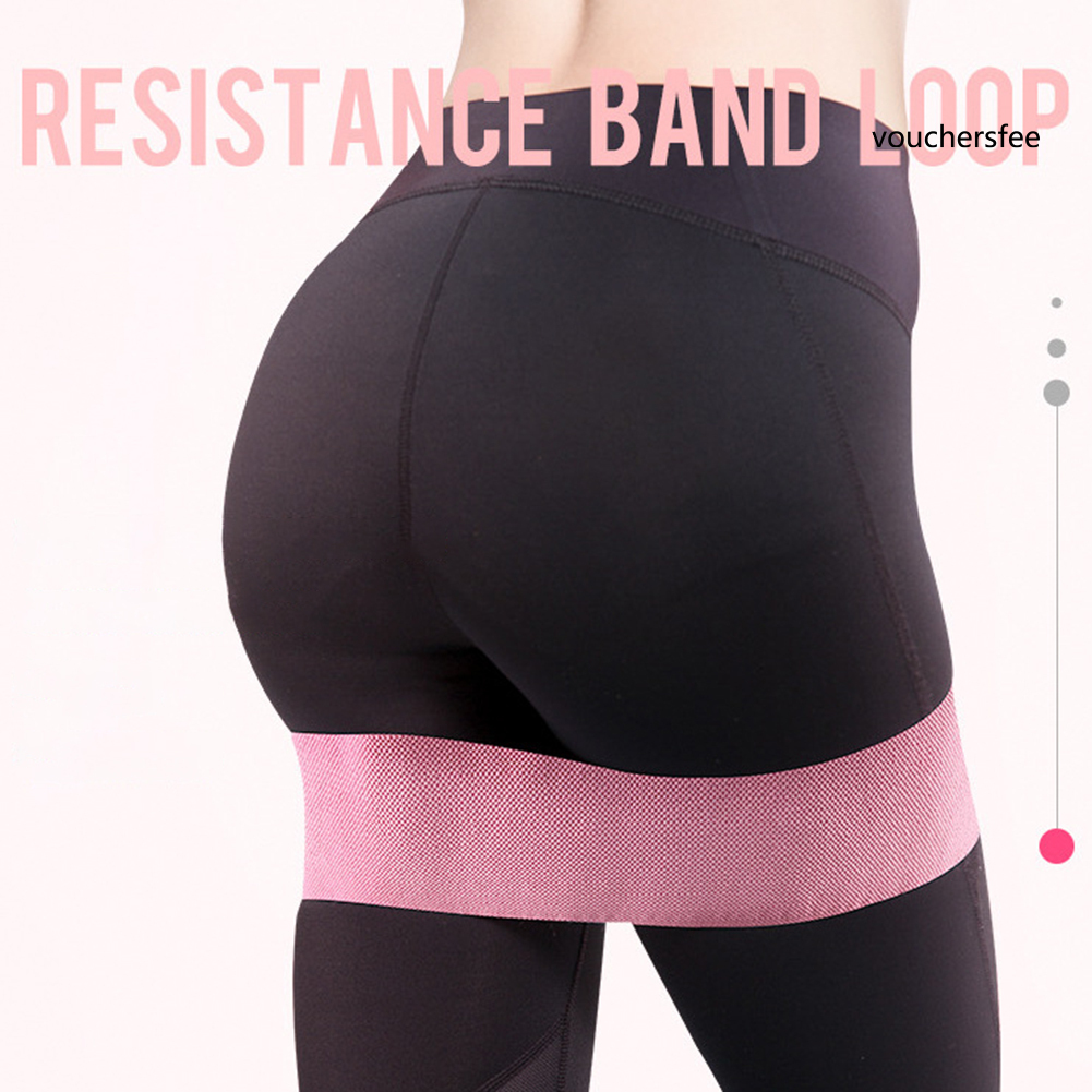 [VOU] Cotton Gym Home Body Shaping Fitness Yoga Hip Leg Circle Elastic Resistance Band