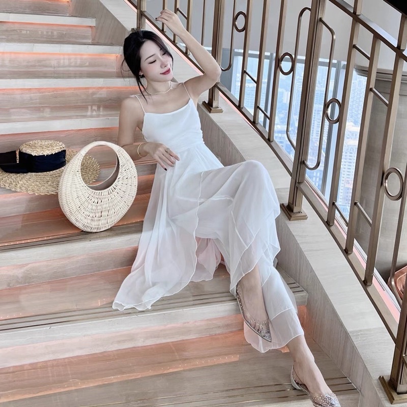 ĐẦM VOAN 2S TRẮNG XOÈ TÀ TẦNG