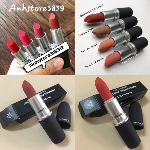 Son mac power kiss vỏ nhám đủ màu chuẩn auth bill đầy đủ date mới