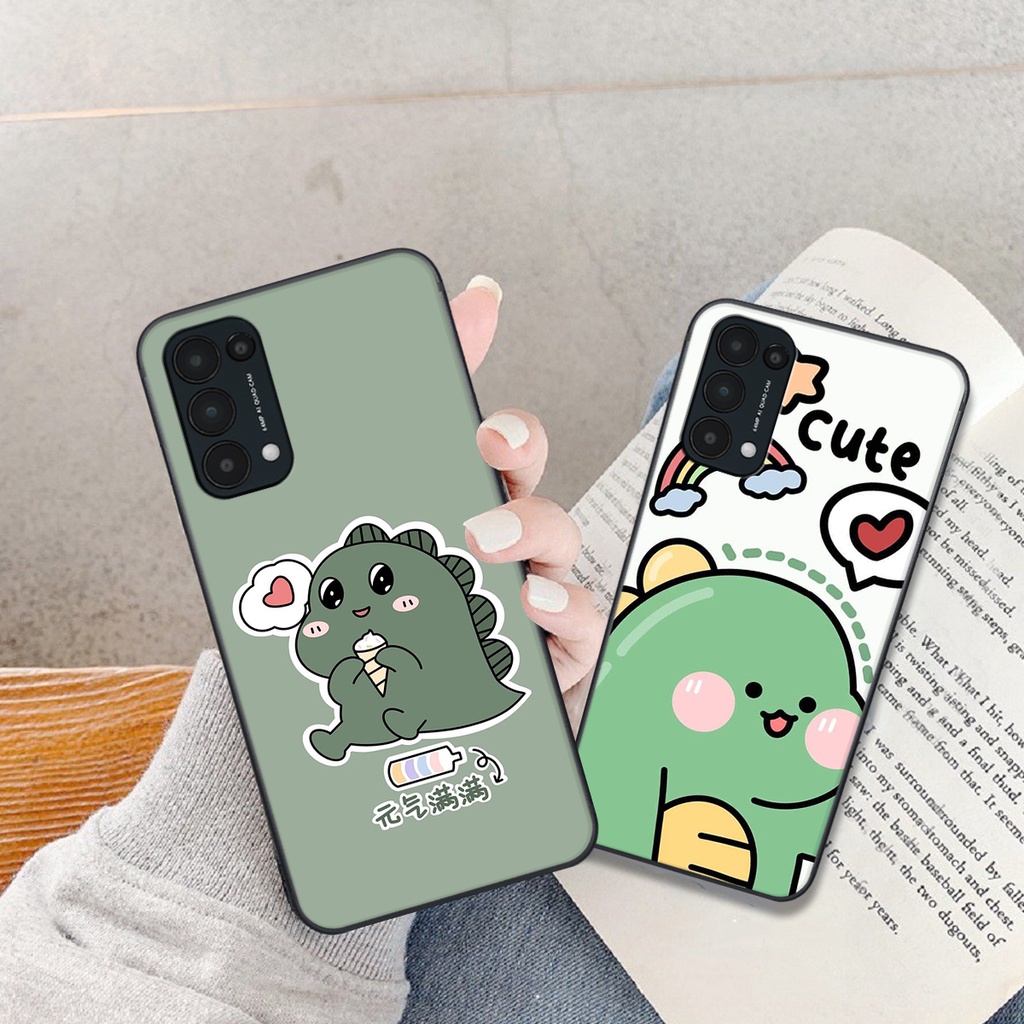 Ốp lưng Oppo Reno 5 in hình khủng long cute