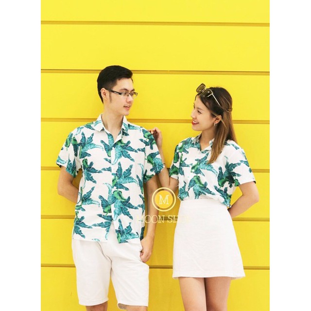 [Mã FAMARAL1 giảm 10K đơn 50K] ÁO SƠ MI HOA QUẢ MẶC ĐI BIỂN, ÁO HOẠ TIẾT NAM NỮ ĐI BIỂN CHẤT ĐŨI MÁT ĐẸP