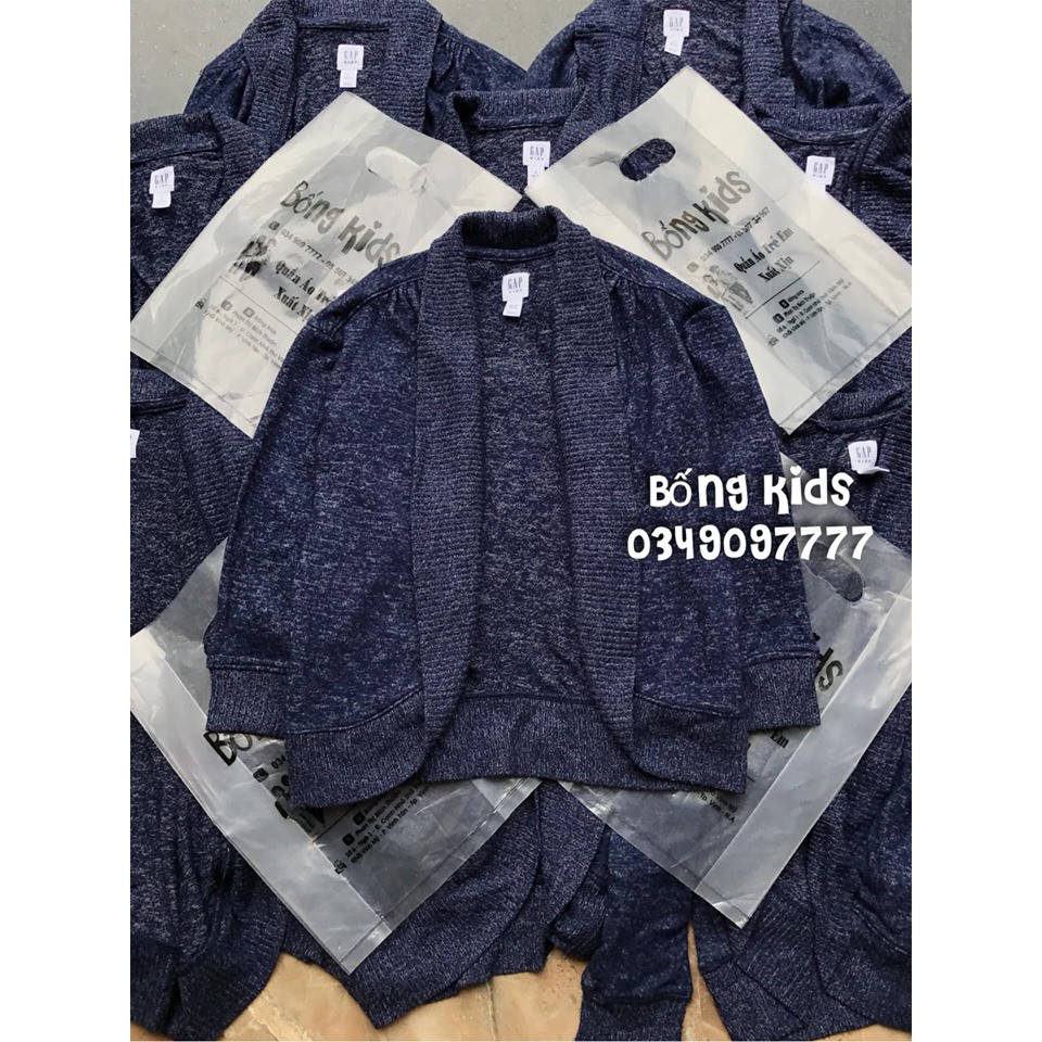 Áo Cardigan Bé Gái Cổ Đổ Navy Gap