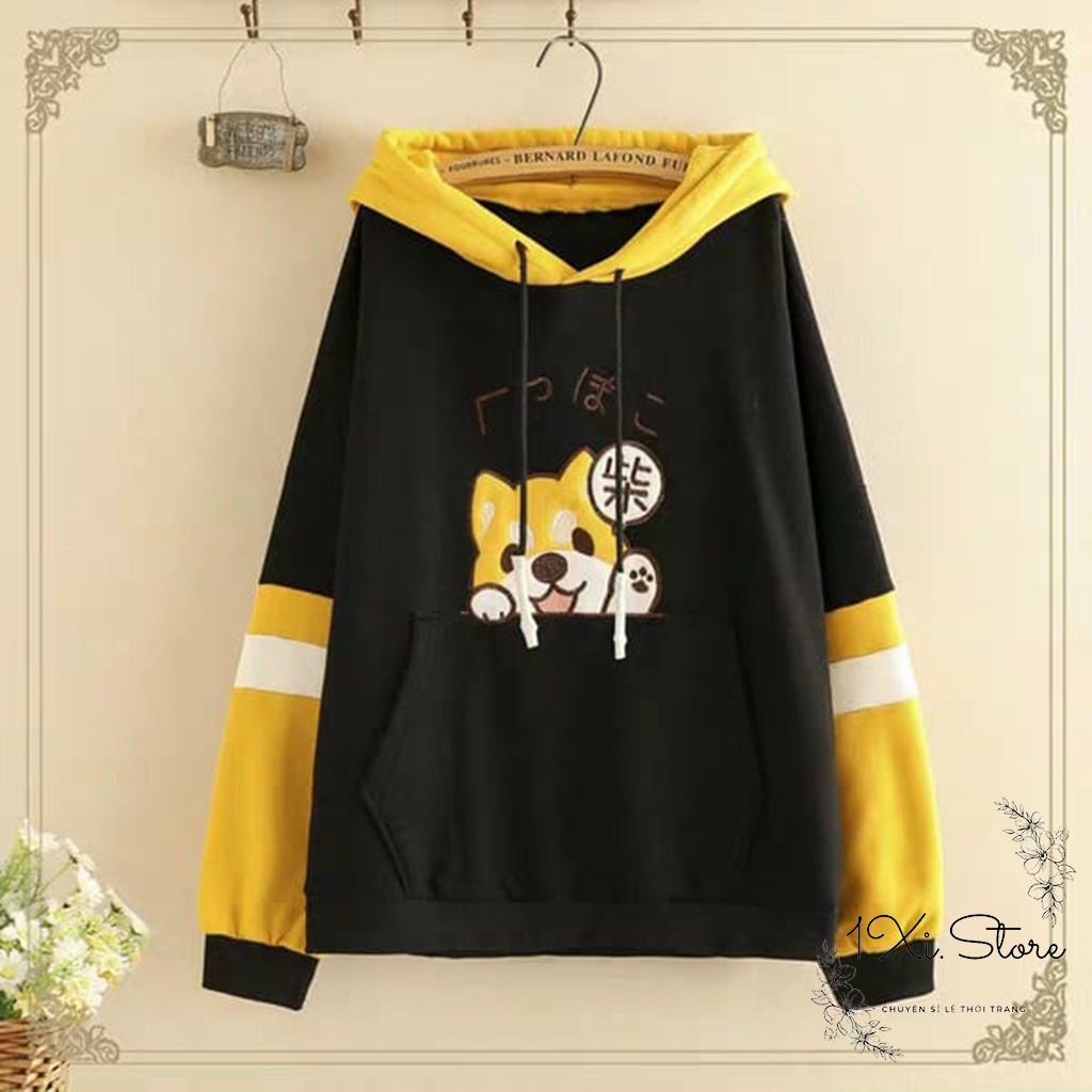 Áo hoodie hoạ tiết nỉ bông nam nữ dày dặn dễ thương