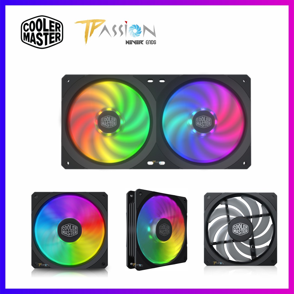 Quạt Fan Case 12cm Cooler Master MasterFan SF120R ARGB - Tốc độ 2000rpm mạnh mẽ, quay êm, PWM, LED ARGB đa màu rainbow