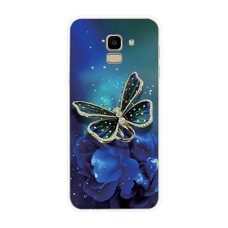 Samsung Galaxy J2 Pro J4 J4+ J6 J6+ Plus J8 2018 Soft TPU Silicone Phone Case Cover Poetic Butterfly