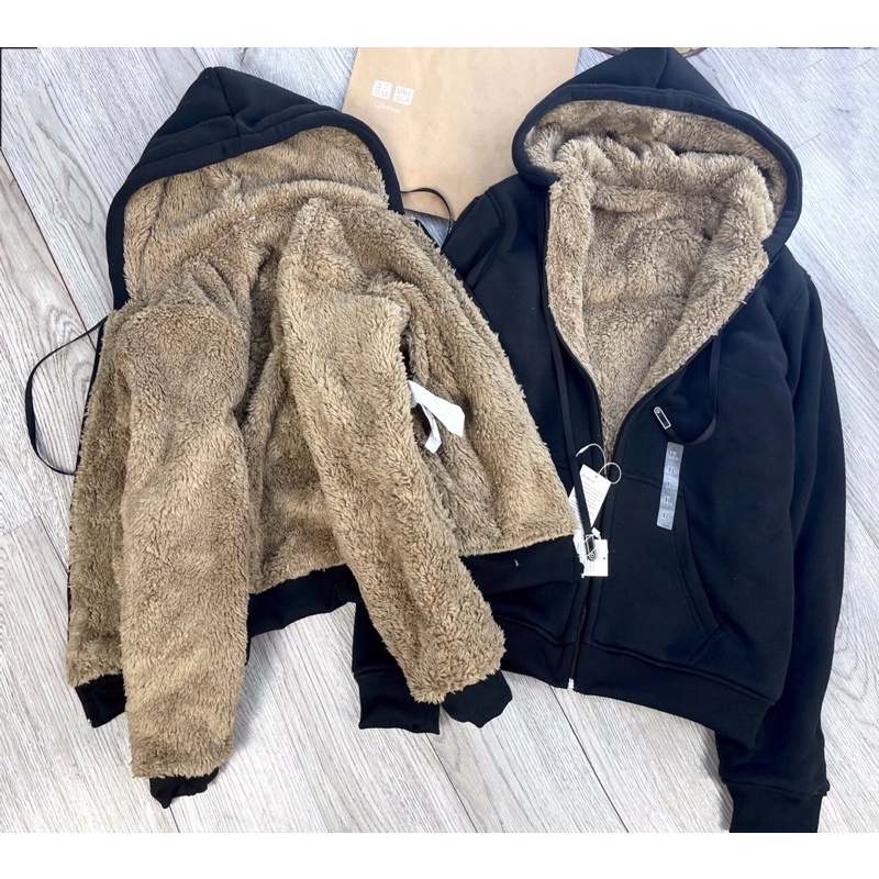 <Quà tặng 1c dây buộc tóc > Áo nỉ Hoodie lót lông cừu nam nữ, Áo khoác nỉ lót lông cừu - hinhin | BigBuy360 - bigbuy360.vn