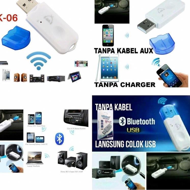 ➾Cáp Loa Nghe Nhạc Không Dây Bluetooth Ck-06 Cổng USB I8 ✺ $