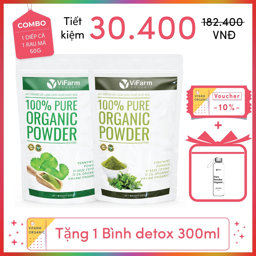 Bột Diếp Cá Nguyên Chất 100% ViFarm 50Gram