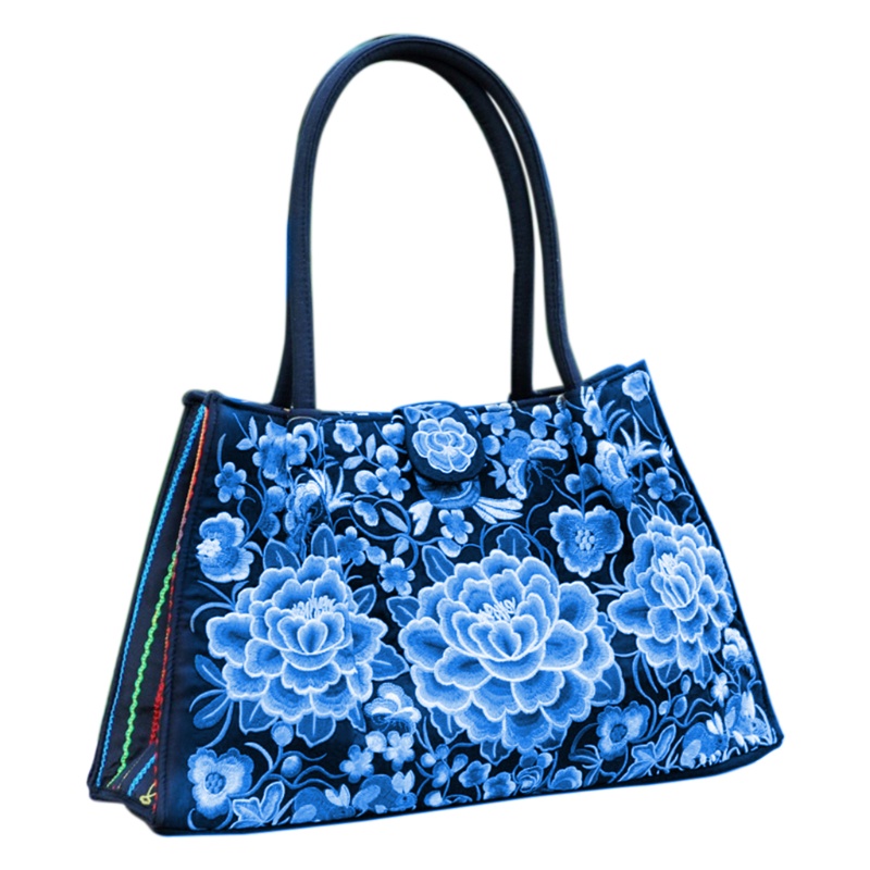 Túi vải Thêu Hoa Phong Cách Dân Tộc