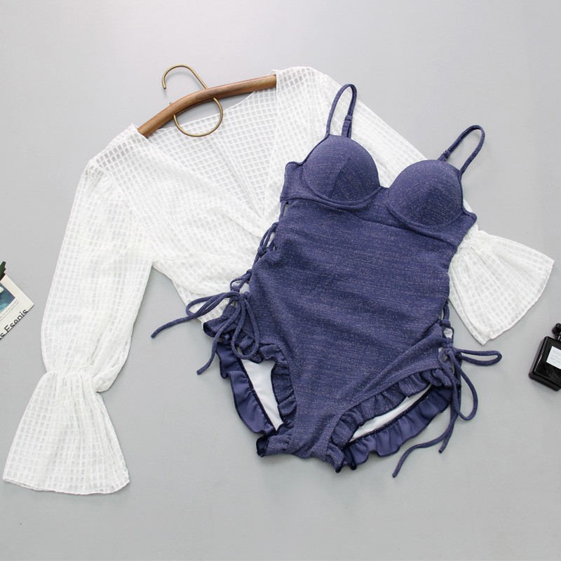 Bộ Đồ Bơi Một Mảnh Phối Ren Kiểu Dáng Xinh Xắn Cho Nữ | BigBuy360 - bigbuy360.vn