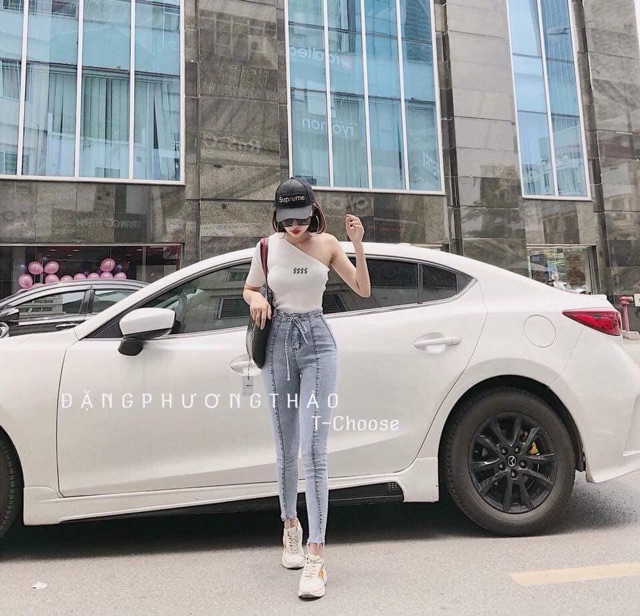 Quần bò thắt lơ TB49