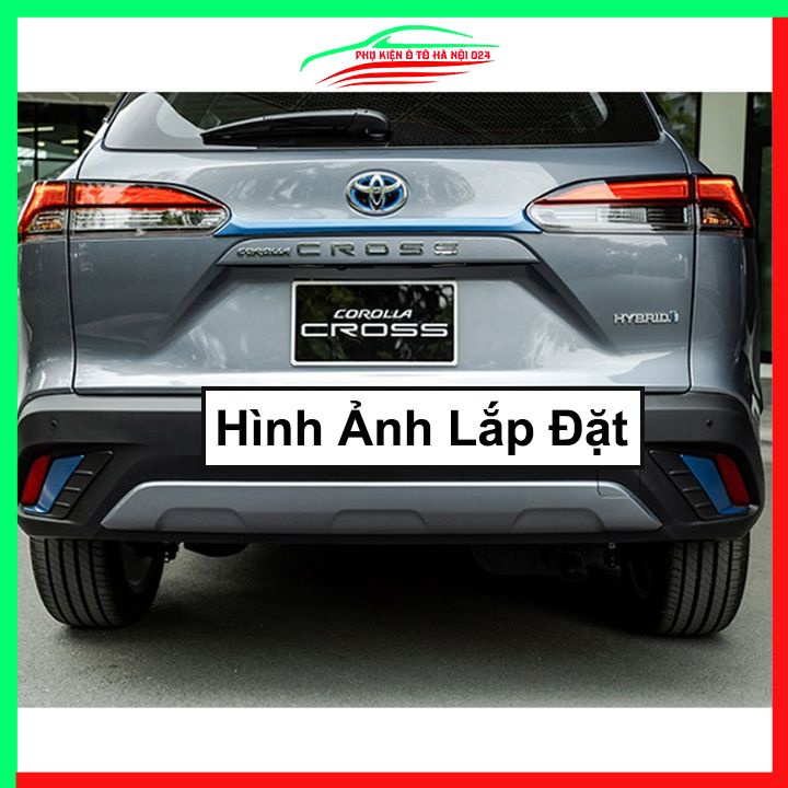 Ốp viền đèn gầm trước sau xe Cross 2020-2022 xanh mạ Crom chống trầy trang trí làm đẹp xe