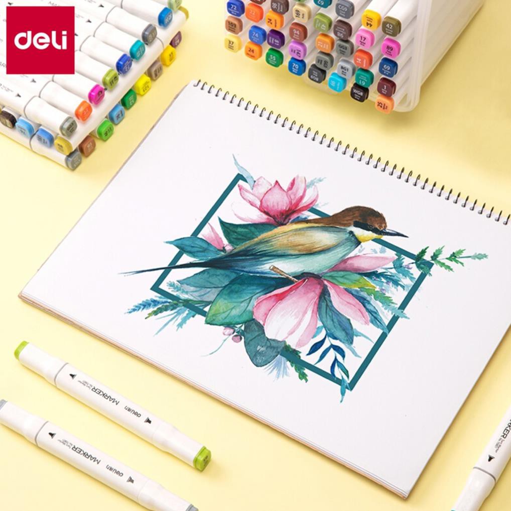 Bút màu marker hai đầu cao cấp Deli - 70801