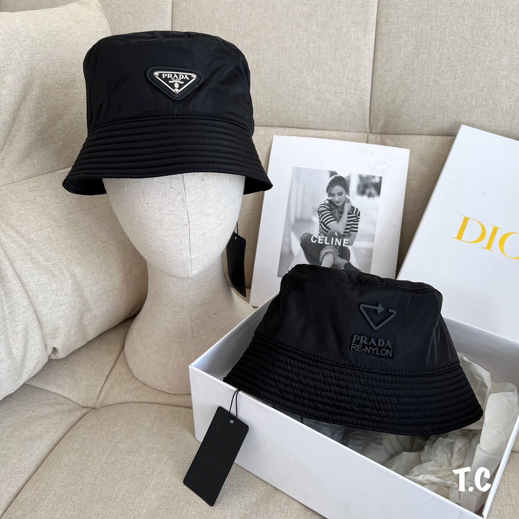 Mũ nón Bucket ✨ \Bucket PRADA Tai Bèo Vành Rộng Thời Trang Quảng Châu cao cấp