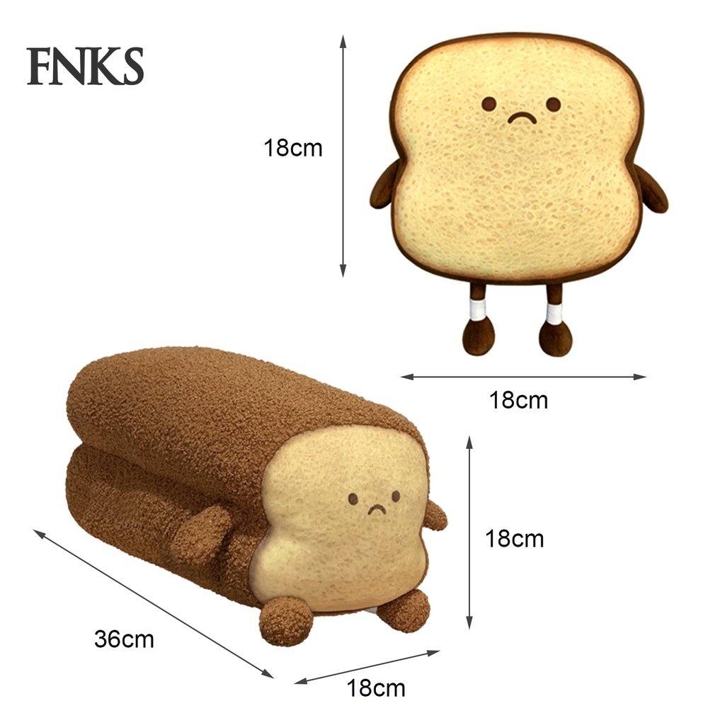 Gối Ôm Hình Lát Bánh Mì Mềm Mại Đáng Yêu
