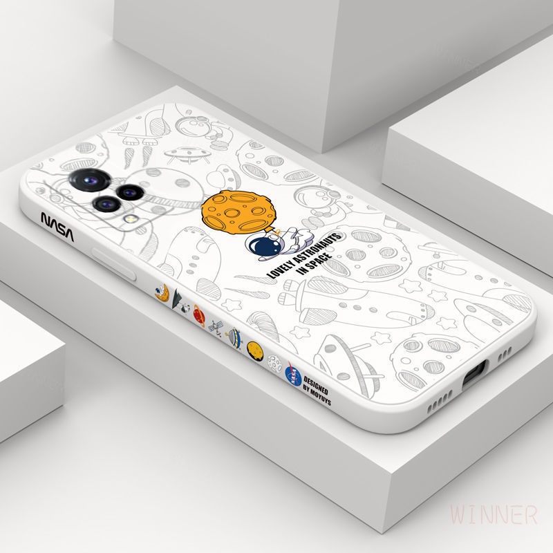 Ốp Lưng Vivo V21 V23E V19neo V19 V20 V20SE V20PRO V15 V15PRO V11 V11i V7 V5 Ốp Điện Thoại Họa Tiết Phi Hành Gia Cho tkr