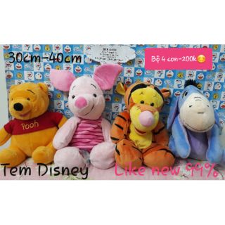 Bộ gấu bông POOH và các bạn - 4 bé y hình, size 30-40cm- 220k/bộ💟💟💟