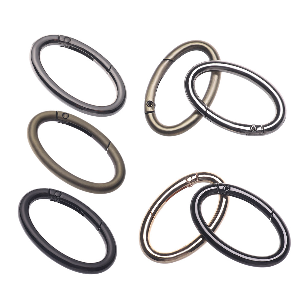 Bộ 1 / 2 / 5 móc khóa gắn ví / dây túi xách hình bầu dục làm từ hợp kim kẽm