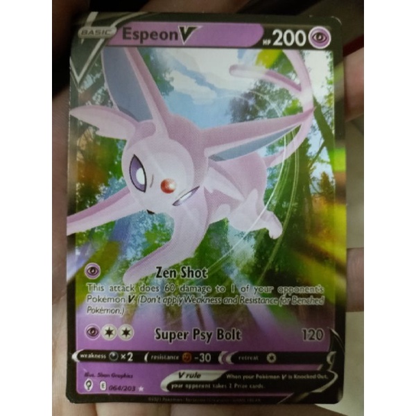 01 thẻ bài pokemon v/vmax của eeveelutions
