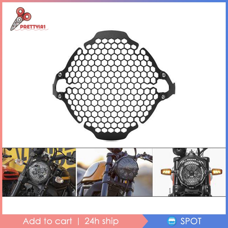 Khung Lưới Bảo Vệ Đèn Pha Cho Xe Ducati Scrambler 1100 800 Prettyia1