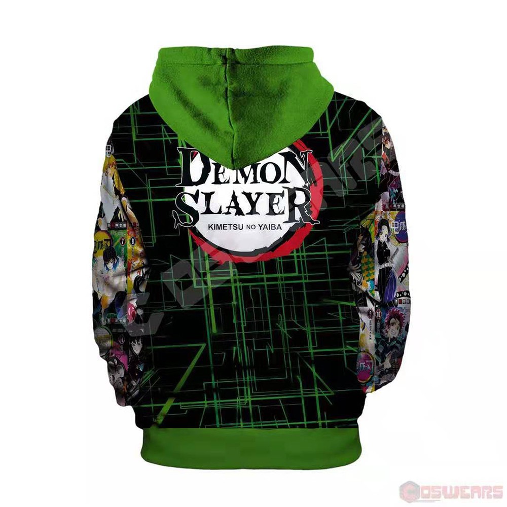 Áo khoác hoodie tay dài họa tiết Anime Demon Slayer: Kimetsu no Yaiba Kamado Tanjirou 3D | BigBuy360 - bigbuy360.vn