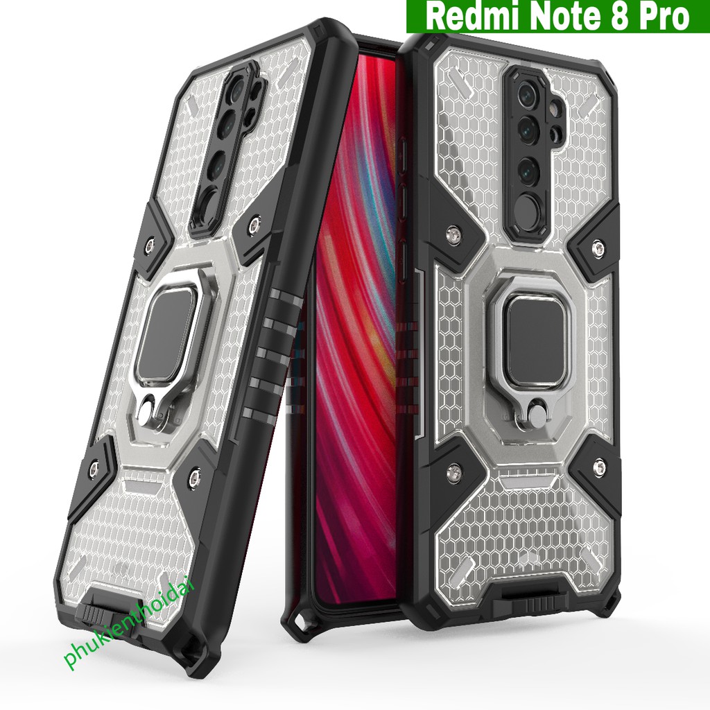 Ốp lưng Redmi Note 8 Pro / Note 7 / 7 Pro chống sốc tổ Ong Iring không gian mới giá đỡ xem phim bảo vệ camera