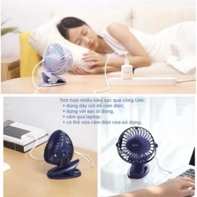 [Sẵn 6400mh] Quạt tích điện để bàn YOOBAO hàng chuẩn 6400mah dùng được 32 giờ liên tục | BigBuy360 - bigbuy360.vn