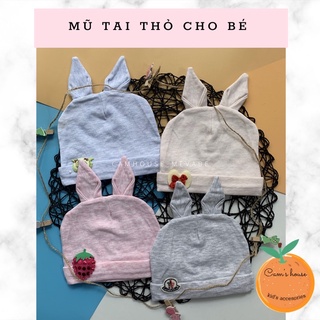 Mũ cho bé Mũ cotton tai thỏ cho bé trai và bé gái