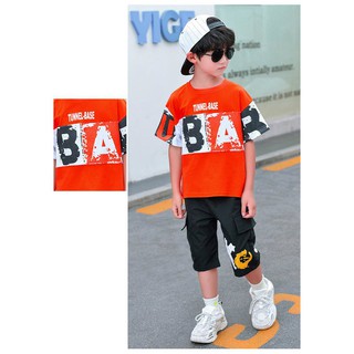 Bộ quần áo thể thao ngắn tay Hip Hop cho bé trai, bé gái, bố mẹ, thun cotton - Quần áo trẻ em - SockiMall (200550)