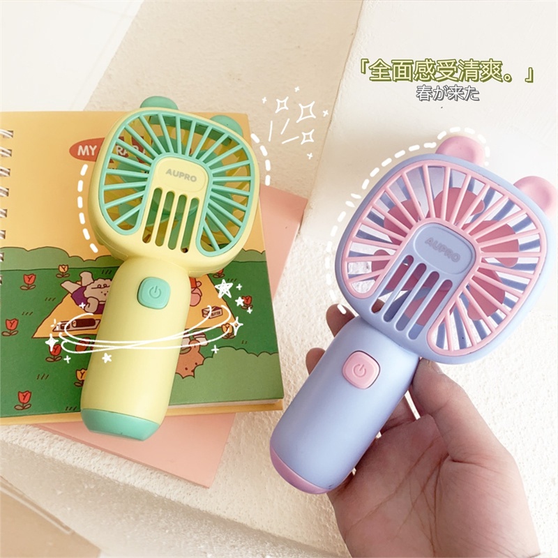 Quạt Cầm Tay F931 Kích Thước Nhỏ Dễ Thương Có Cổng Sạc USB Không Gây Tiếng Ồn Cho Nữ Sinh