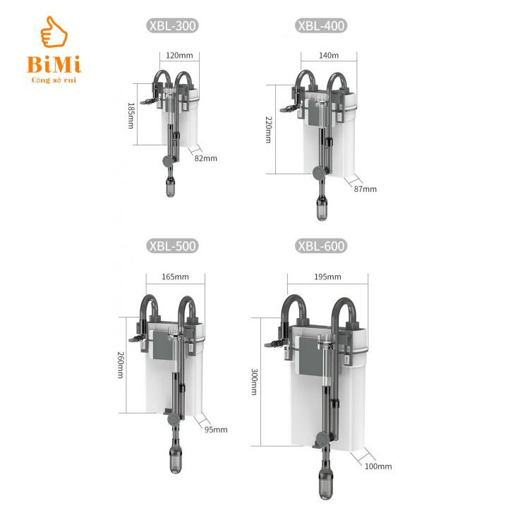 Máy lọc treo Xiaoli Sunsun XBL 600,500,400,300 [FREE SHIP]  Lọc Treo XBL, Máy Lọc Treo Bể Cá cải tiến mới nhất 2021