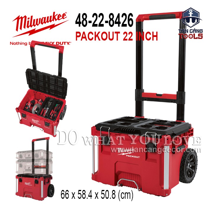 Thùng Đựng Đồ Nghề Di Động 22 Inches Milwaukee Packout 48-22-8426