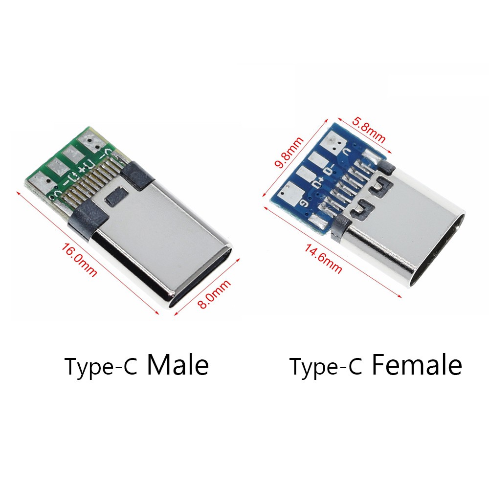 Set 10 Dây Cáp Nối Cổng Usb 3.1 Type C 12 / 24 Pins | BigBuy360 - bigbuy360.vn
