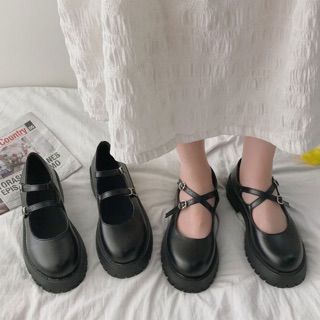 (Sẵn) Giày búp bê đeo quai đế cao