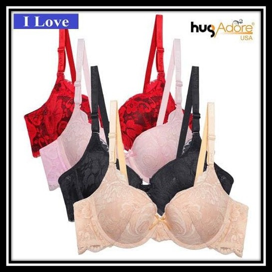 [ÁO HUGADORE USA] Áo Lót Hugadore  Ren Hoa Hồng, Mút Ép Vừa - 027. | BigBuy360 - bigbuy360.vn