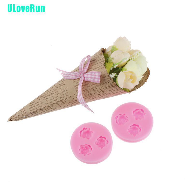 Khuôn silicone Tạo Hình Hoa Hồng 3d Trang Trí Bánh