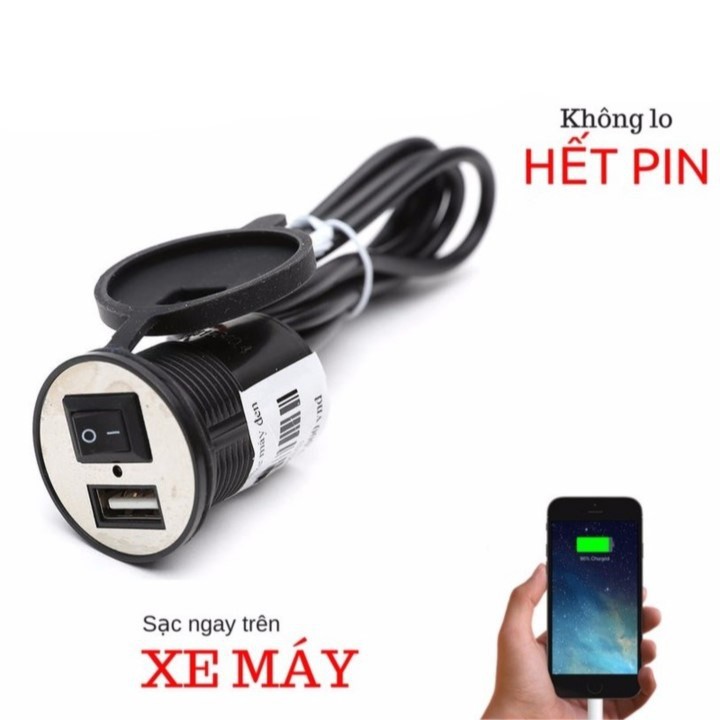 Bộ sạc pin điện thoại gắn trên Xe Máy, Moto A222