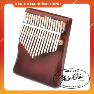 Đàn kalimba 17 phím gỗ mahogany nguyên khối KM-17 Màu nâu cao quý thump piano cảm thụ âm nhạc cho bạn mới tập chơi