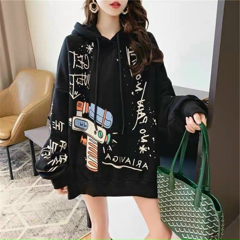 Áo hoodie pe nỉ ngoại có nón chất vải dày dặn và mềm minh inh hình bình sữa siêu kute