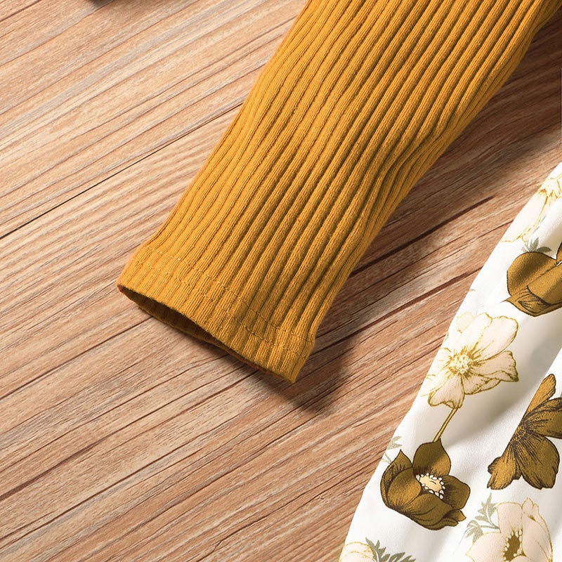 Đầm Tay Dài Hoa Công Chúa Cho Bé Gái 1-6 Tuổi